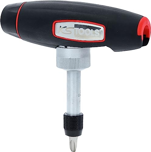 KS TOOLS Destornillador con carraca y mango en T orientable