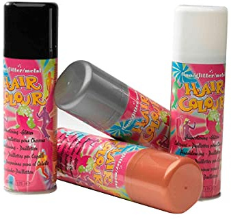 Sibel Hair Color Haarspray mit Glitter Silver Metallic, 1er Pack (1 x 125 ml), Unparfümiert