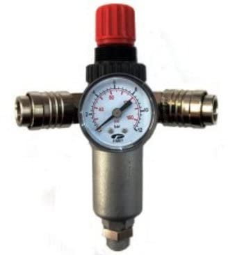 Fiac 950/1 Régulateur de pression avec filtre, manomètre et 2 robinets rapides pour compresseurs d'air 0 - 12 bar