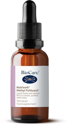 BioCare Nutrisorb Methyl FolGuard - High Potency Liquid Folate & Vitamin B12 - for Energy, Pregnancy and Immune Support - 15ml