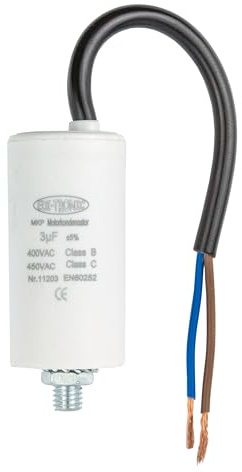 Kondensator, startkondensator, motorkondensator, arbetskondensator, kabel 3 µF 450 V