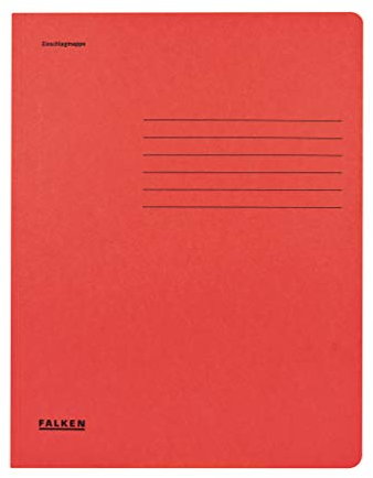 Original Falken 25er Pack Einschlagmappe. Made in Germany. Aus Recycling-Karton mit 3 Innenklappen für DIN A4 rot Juris-Mappe Sammelmappe Dokumentenmappe Aufbewahrungsmappe