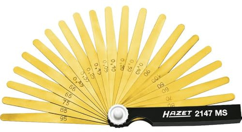 HAZET Fühlerlehre 2147MS, 0,05 – 1,0, Messing – nicht magnetisch