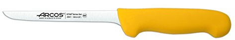 Arcos Coltello Disossatore con Lama in Acciaio Inossidabile Nitrum 160 mm – Coltello Professionale per Tagliare Ossa di Carne, Manico Ergonomico in Polipropilene – Giallo, Serie 2900