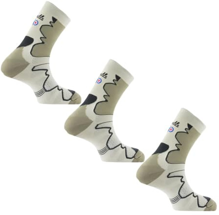Thyo - Lot de 3 paires de mi chaussettes Double-Trek pour randonnée - couleur - Kaki - Pointure - 37-38
