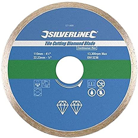 Silverline 868730 Dischi Diamantati per Taglia Piastrelle, 115 x 22mm, 1 PK