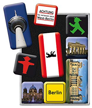 Nostalgic-Art Juego de Imanes Retro Berlin Ampelmann – Idea de Souvenir y Regalo, Diseño Vintage, 9 Unidades