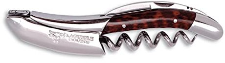 Laguiole En Aubrac Sommelier Waiter's Corkscrew, Amourette Handle, Wine Opener With Foil Cutter & Bottle Opener, Polished Bolster