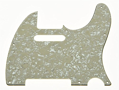 KAISH 8-Loch-Tele-Style-Schlagbrett TL Gitarren-Pickguard Kratzplatte für Tele/Telecaster Aged Pearl