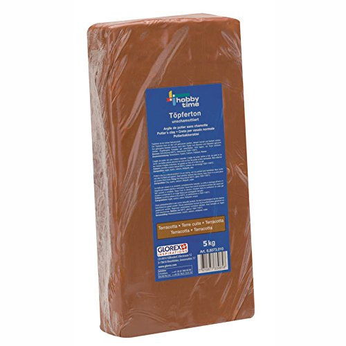 NEU Glorex Töpferton unschamottiet 5kg terracotta
