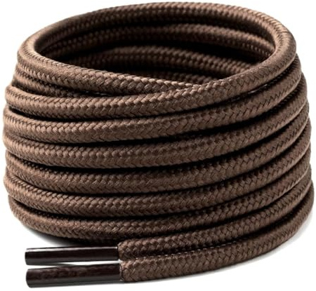 Brown Round Boot Laces 120cm – Heavy Duty Replacement Shoelaces