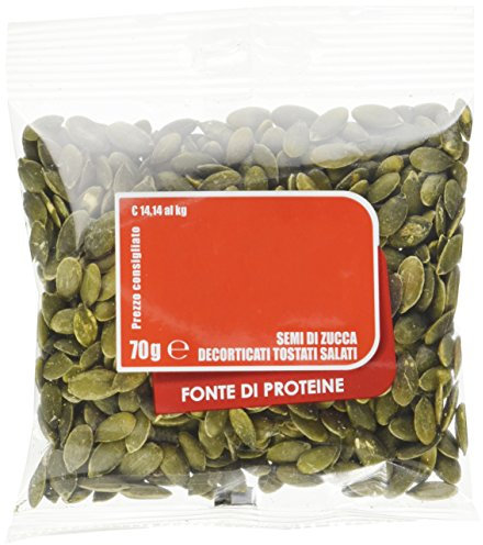 EuroCompany Semi di Zucca Decorticati Tostati e Salati - 70 gr - [confezione da 14]