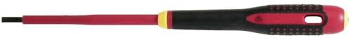 Bahco BE-8220S Ergo Insulated Screwdriver for Slotted Head Screws, Multi-Colour, 222 mm