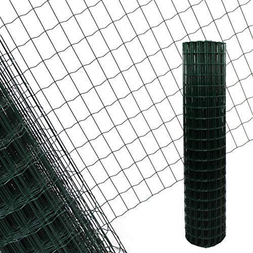 Estexo Gartenzaun 1,5x10 M Maschendraht Gitterzaun Maschung 7,5x5 cm Schweißgitter Zaun