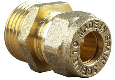 Arcanaute - Raccord laiton bicône - Raccord bicône droit Mâle 1/2 (15/21)-Cuivre 10