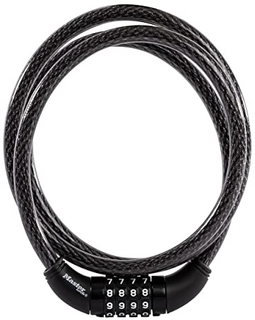 Master Lock Cable Lock, Set Your Own Combination Bike Lock, 5 ft. Long, 8370D