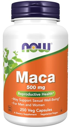 NOW Foods Supplements, Maca (Lepidium meyenii) 500 mg, For Men and Women, Reproductive Health*, 250 Veg Capsules