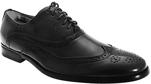 Goor Mens Leather Lined Brogue Shoes in Black or Brown UK