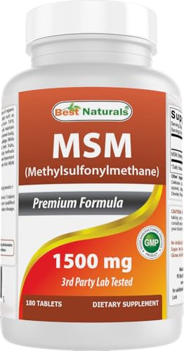 Best Naturals MSM 1500 mg 180 Tablets