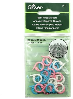 Clover Maschenmarker, 24, Rosa / Blau