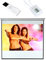 Melko Leinwand elektrisch für Beamer, Heimkino, Büro, Projektoren, 203 x 203 cm, 113 Zoll, ideal für HD-TV mit Motor und Fernbedienung