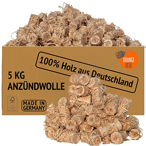 Anzünder Holzwolle 5kg (ca. 400 Stück), Kaminanzünder, Grillanzünder, Anzündwolle, Ofenanzünder, Feueranzünder, Holzwolle Anzünder, Grill Anzünder, Holzanzünder, Anzünder Kamin, auch in 2kg und 10kg.