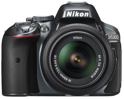 Nikon D5300 - Cámara réflex Digital de 24.2 MP (Pantalla táctil 3.2, estabilizador óptico, GPS), Plata - Kit Cuerpo con Objetivo