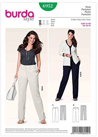 burda Schnittmuster Damen Hosen 6952 Gr. 44-60