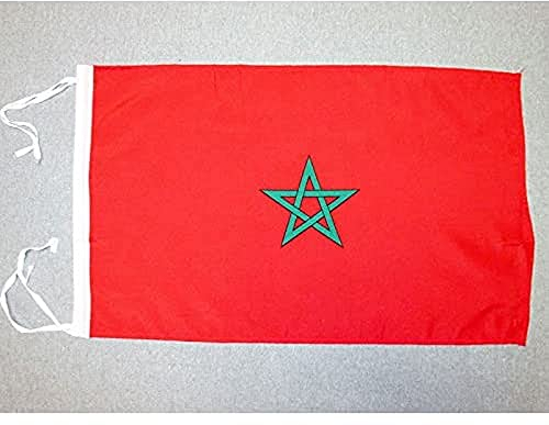 AZ FLAG - Flagge Marokko - 45x30 cm Mit Kordel - Marokkanische Fahne 30 x 45 cm - Flaggen