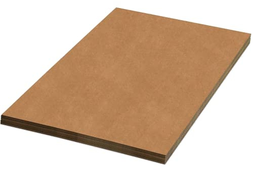 Box USA AVIDITI Shipping Cardboard Sheets 18L x 12W, 50-Pack | Corrugated Sheets for Packing, Moving and Storage Supplies