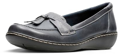 Clarks Ashland Bubble, Mocasín Mujer, Marineblau (Leder), 38 EU