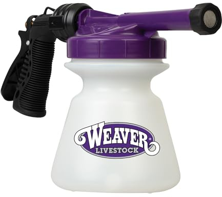 Weaver Livestock Foamer Set, Cattle Shampoo Foamer with Lid, Spray Nozzle, Easy Hose Connection End, Livestock Shampoo Sprayer for Goats, Sheep, Swine