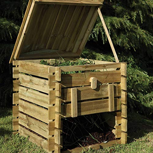 Forest Garden Pressure Treated Wooden Beehive Compost Bin, 250 Litre (2'8 x 2'4)