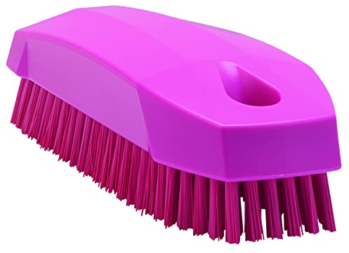 Vikan - Brosse à ongles hygiénique - Fibres dures - 130mm - Rose