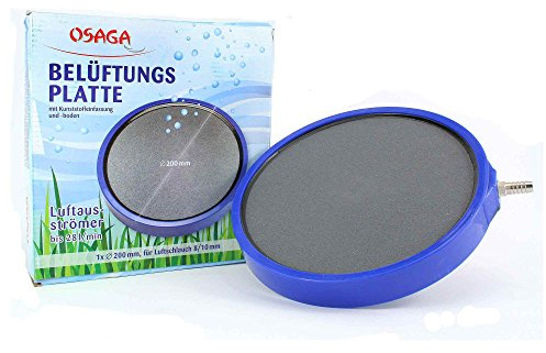 Osaga Disque d'aération en pierre pour aquarium ou bassin 20 cm