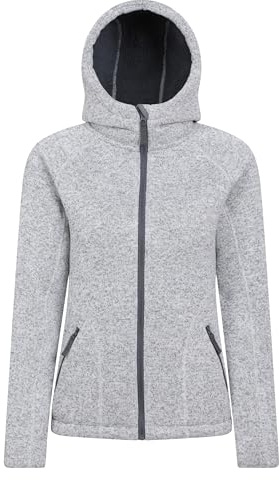 Mountain Warehouse Veste en polaire Nevis avec fermeture éclair intégrale et poches pour femme - Légère et respirante - Pour printemps, marche, voyages, randonnée, hiver Gris 44