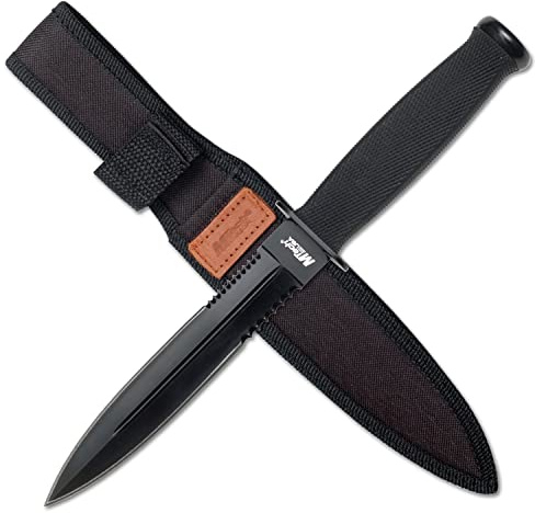 MTECH USA MT-225 Fixed Blade Knife 11.5-Inch Overall, Black