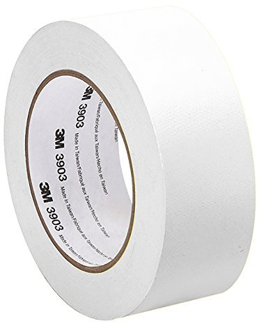 3M - 2-50-3903-WHITE 3903 Vinyl/Rubber Adhesive Duct Tape - 2 in. x 150 ft. White, Abrasion, Chemical Resistant, Color Coding Tape Roll
