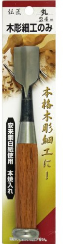 Tallado de madera Trabajo endurecido cincel japonés redondo 24mm