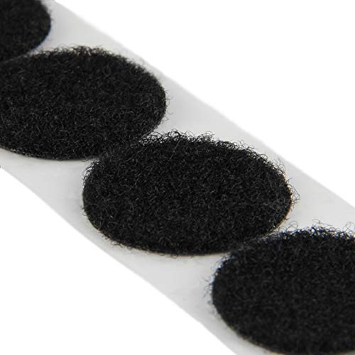 Limhop24 kardborrband punkter självhäftande, individuellt Ø 13 mm Flausch 100 Stück svart