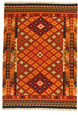Kilim Carpets by Jalal Teppich Kilim Sivas 1 rot/mehrfarbig 160 X 230 cm