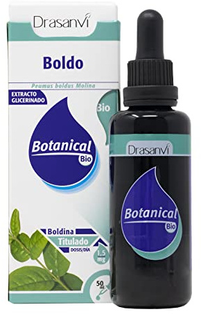 DRASANVI BOTANICAL BIO BOLDO CERTIFICADO BIO - Ayuda a la salud del hígado, gracias a sus propiedades hepatoprotectoras - VEGANO - SIN GLUTEN - 50ml