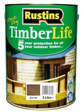 Rustins TLDO5000 Timberlife Dark Oak, Brown, 5l