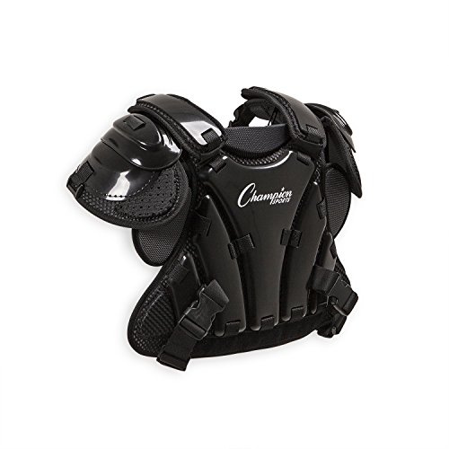 Champion Sports Umpire Chest Protector: 3 Millimeter Molded Plate Armor Style Softball & Baseball Chest Protector - 16 - Black