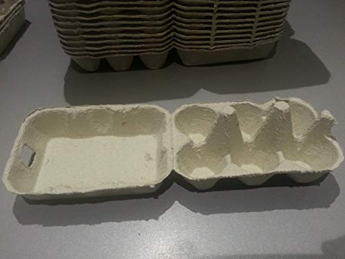 LOT 51 BOITES GRISES EN CARTON POUR 6 OEUFS POUR REVENDEURS, EMBALLEURS, FERMIERS