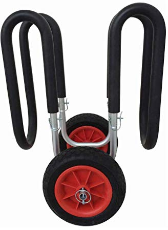 GZD Tragbare Surfbrett SUP Strand Trailer, Aluminium Kayak Trolley, Stand-Up Paddle Board Veneer Wagen mit Easy-to-Use ATV,Rot