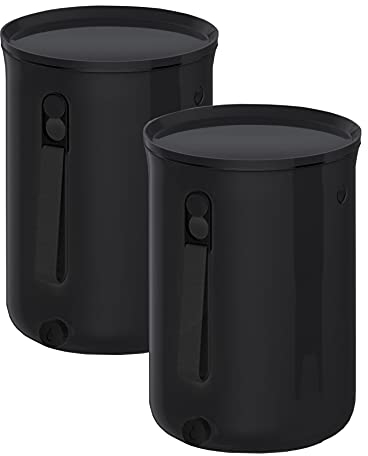 Skaza Bokashi Organko 2 (9,6 l) | preisgekrönter Küchenkomposter aus recyceltem Kunststoff | Starter-Set für Küchenabfälle und Kompostierung | mit Gäraktivator 2 kg (schwarz)