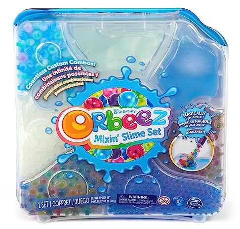 Orbeez Mixin Slime Set – 300 g slime i 2 färger och 2 500 original vattenpärlor testade för barn i 5 varianter för kreativt och experimentellt lek, för barn från 5 år