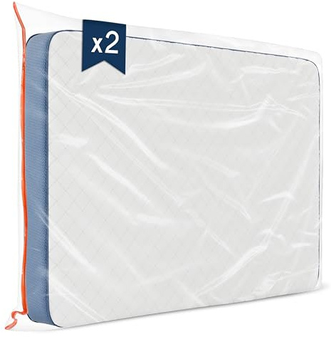 Dreamzie - Mattress protector with practical zipper - plastic mattress cover - Mattress cover 90 x 190/200 cm (thickness 30 cm) in plastic - 2 pcs | Robust dragkedja - perfekt för transport, förvaring och förvaring - vattentät plast - hög slitstyrka