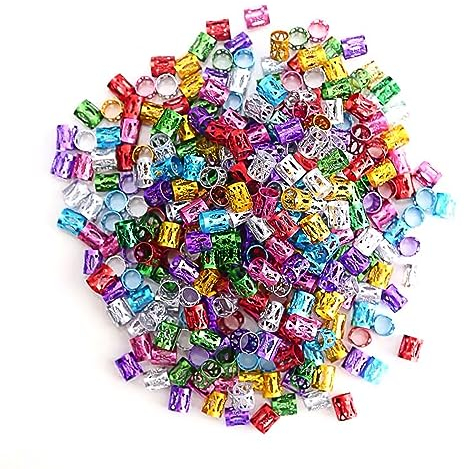 SKHAOVS 200 Stück Dreadlocks Schmuck, Dreadlocks Zubehör, Verstellbare Gewebter Haarschmuck, Perlen Flechtet Haar Schmuck, Haar Geflecht Ringe, für Dekoration Haarverlängerungen